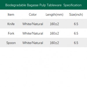 Biodegradable Bagasse Pulp Tableware