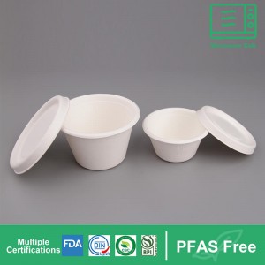 Biodegradable Bagasse Pulp Sauce cup