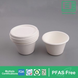 Biodegradable Bagasse Pulp Sauce cup