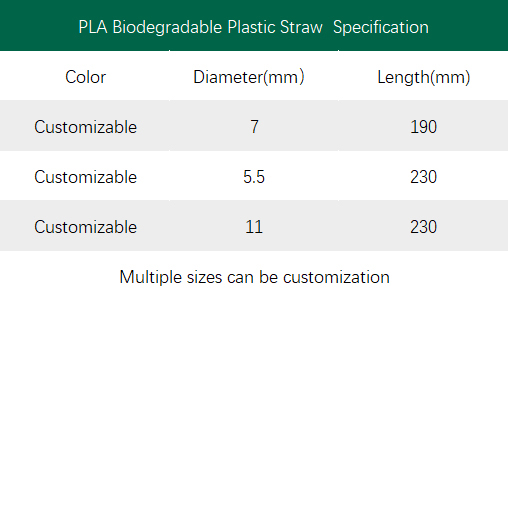 PLA Biodegradable Plastic Straw